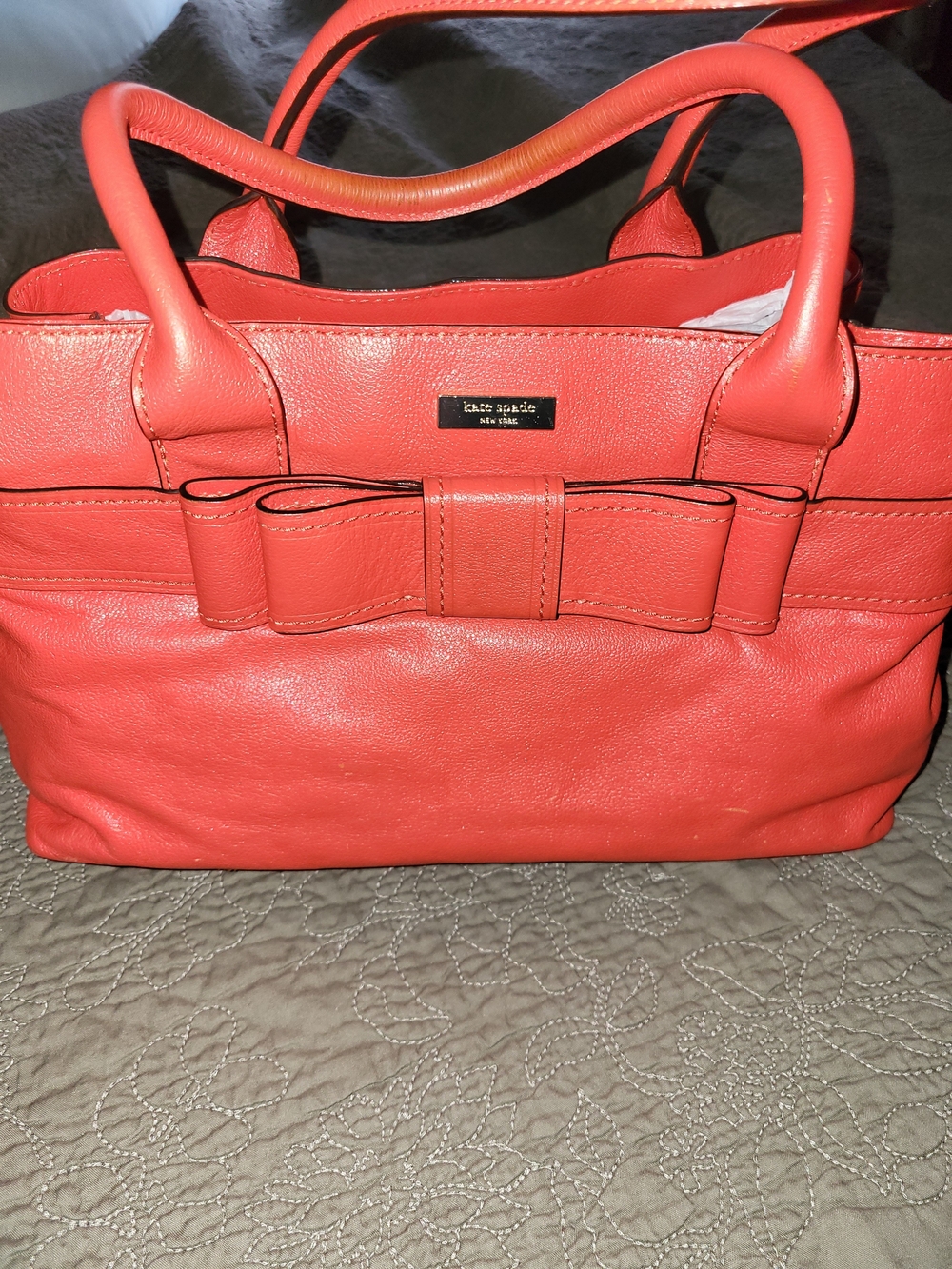 Kate Spade Coral Bow Tote Bag